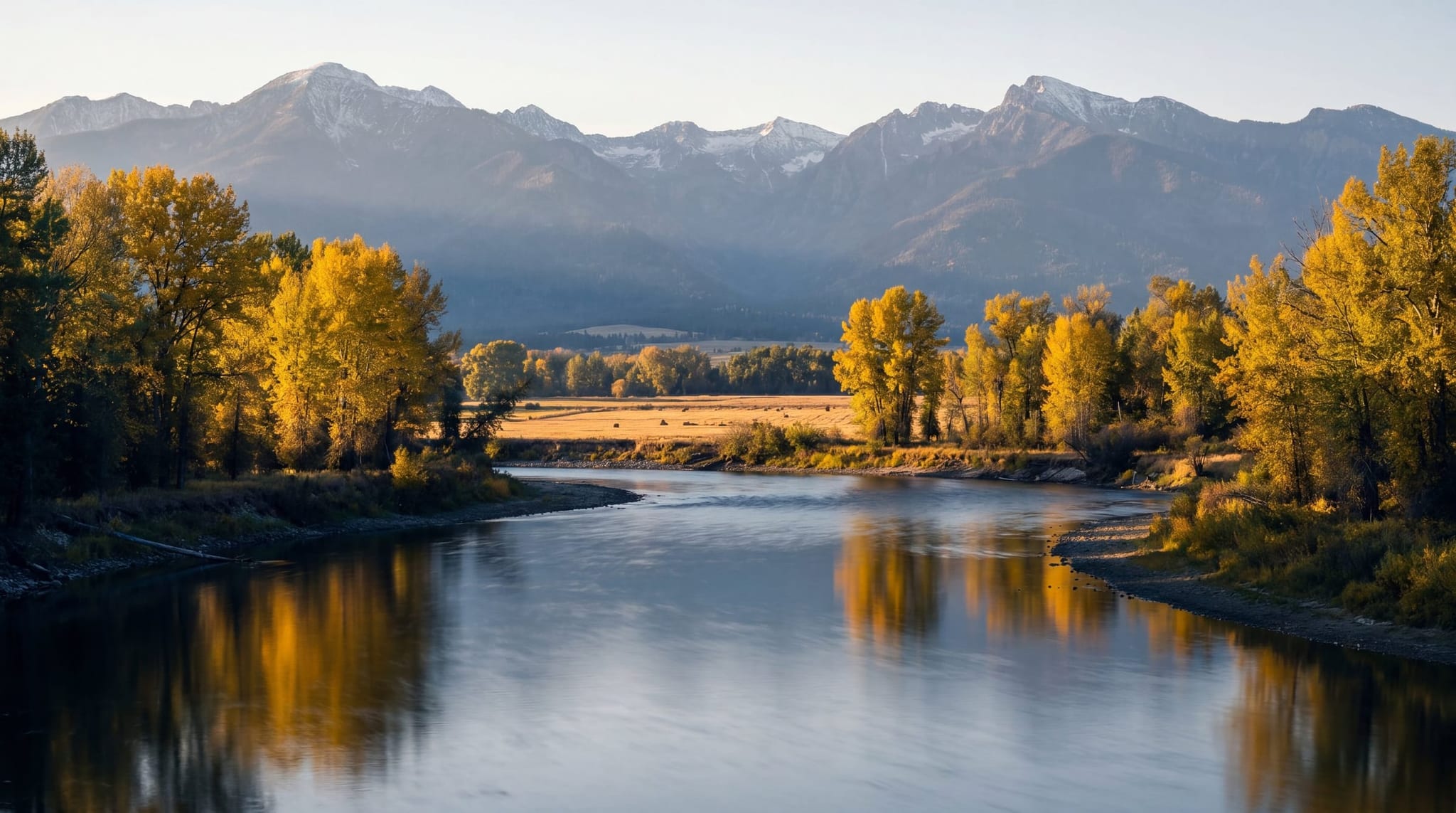 Bitterroot River, Montana — The bend at Lolo