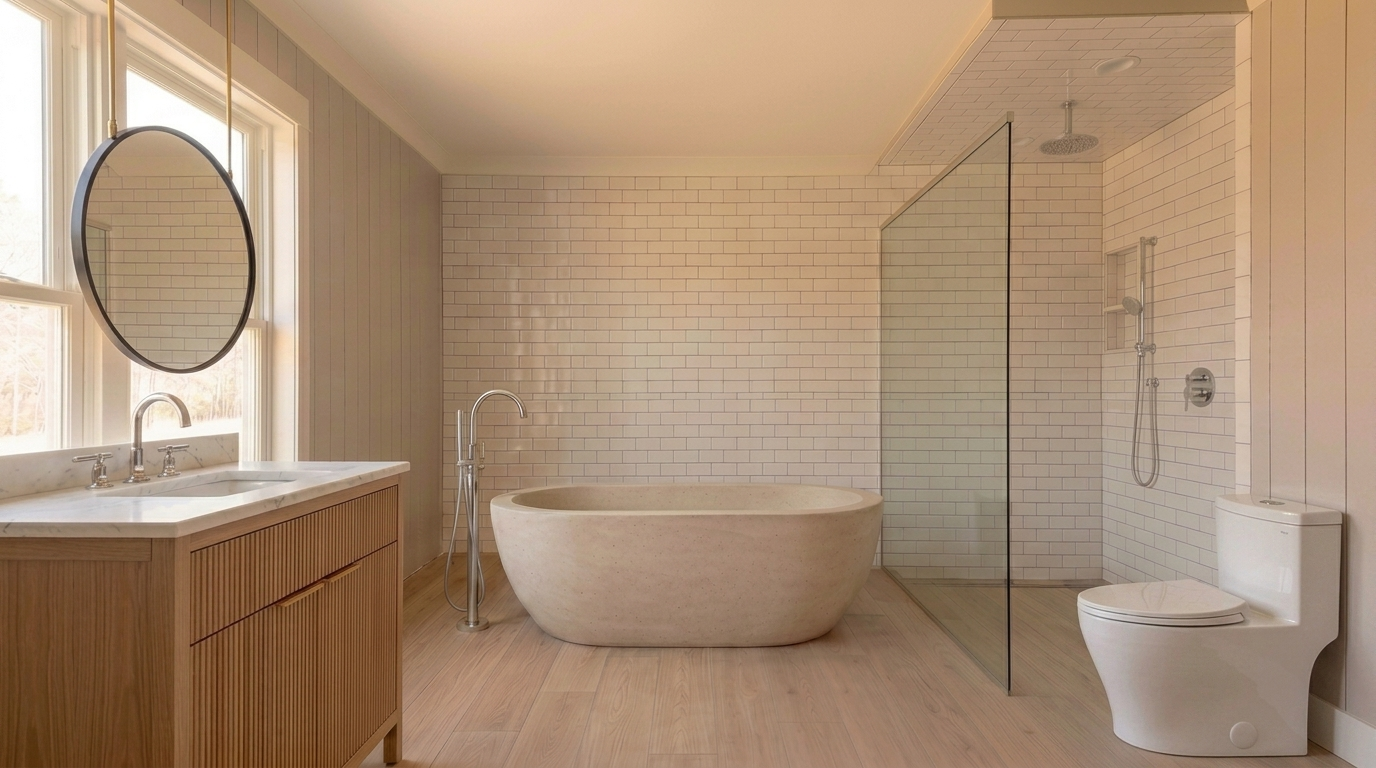 2026 Modern Organic — finished bathroom