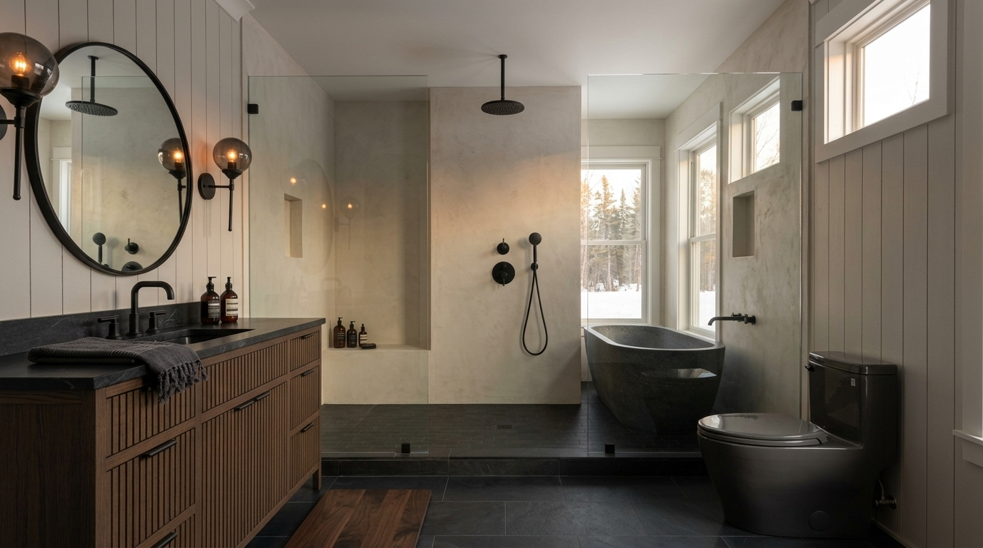 Pacific Modern — finished bathroom