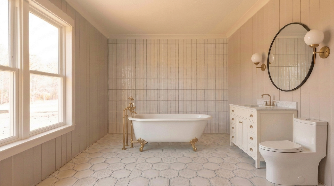 Primary Bath — Studio McGee Warm Cream palette