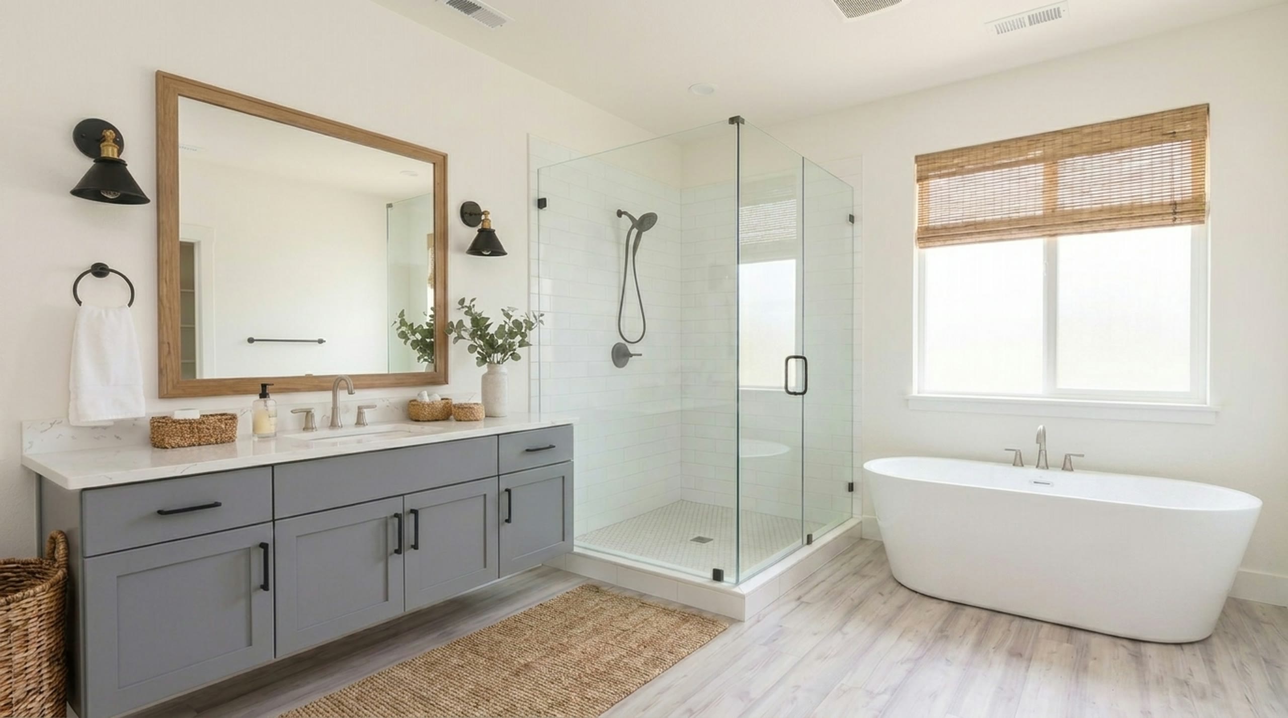 Master bath — furnished, after